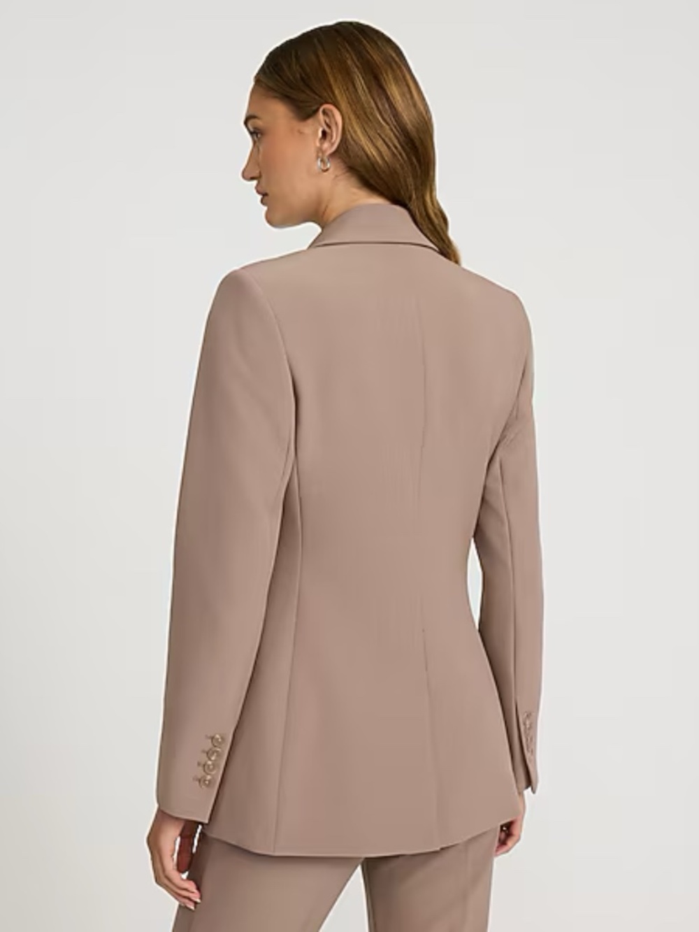 Express Long Slim Blazer in Studio Stretch Twill